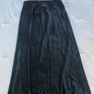 Silky Black Midi Skirt